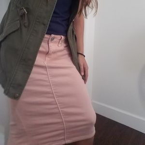 Pink Jean skirt
